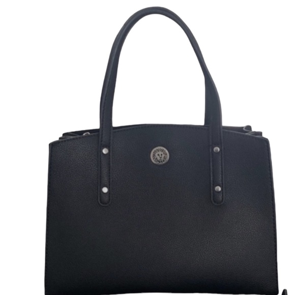 Anne Klein Bags Anne Klein Bag Black Leather Top Handle Crossbody